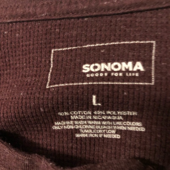 Mens Sonoma 3 Button Pullover Shirt EUC - Picture 3 of 4